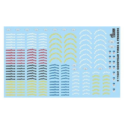 Gofer Racing 1/25 Scale Goodyear Tire & Fender Decal Sheet