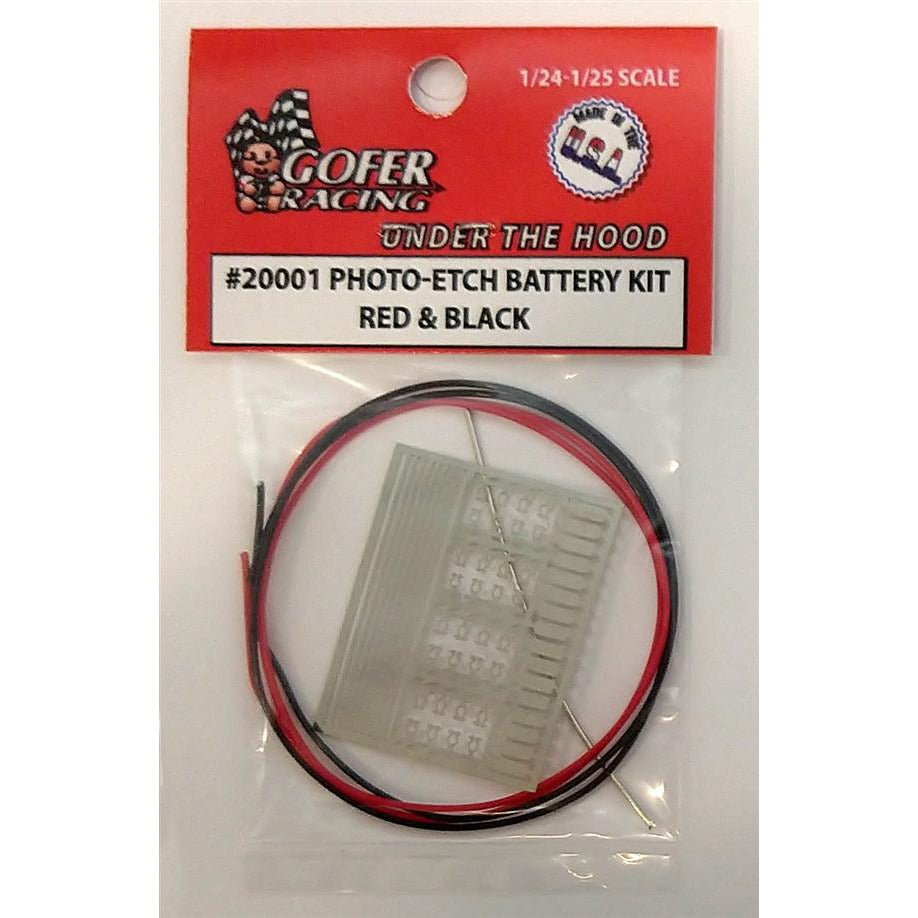 Gofer Racing 1/24-1/25 Photo-Etch Battery Kit Red & Black