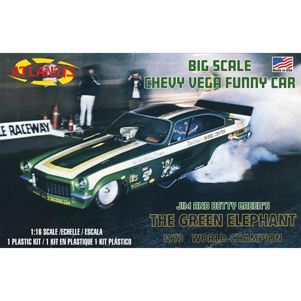 Atlantis 1/16 Green Elephant Chevy Vega Funny Car