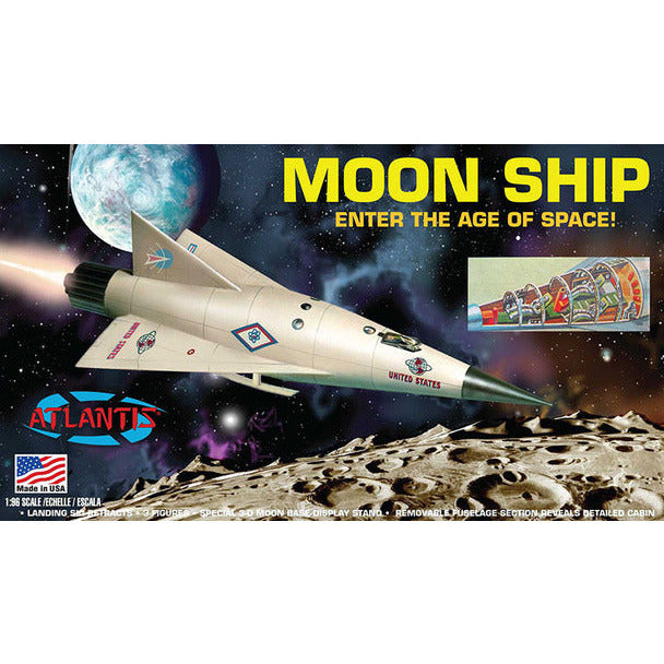 Atlantis Moon Ship Plastic Model kit 1/96  