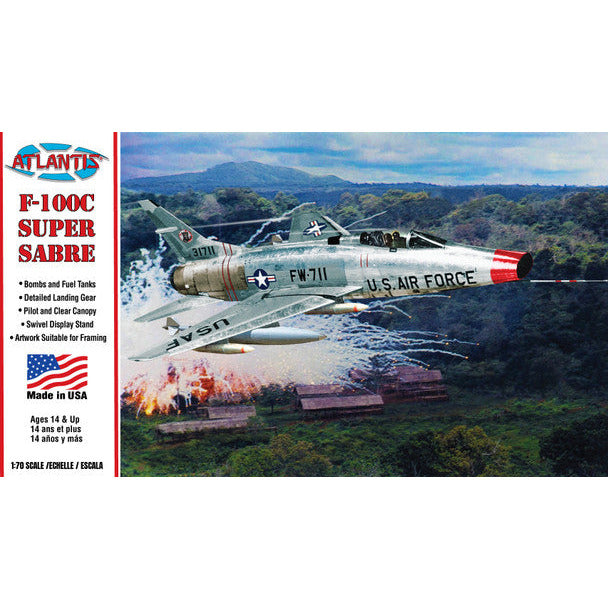 Atlantis F-100C Super Sabre 1/70 MADE IN THE USA