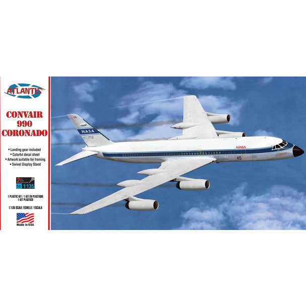 Atlantis Convair 990 Coronado 1/135 Plastic Model Kit 