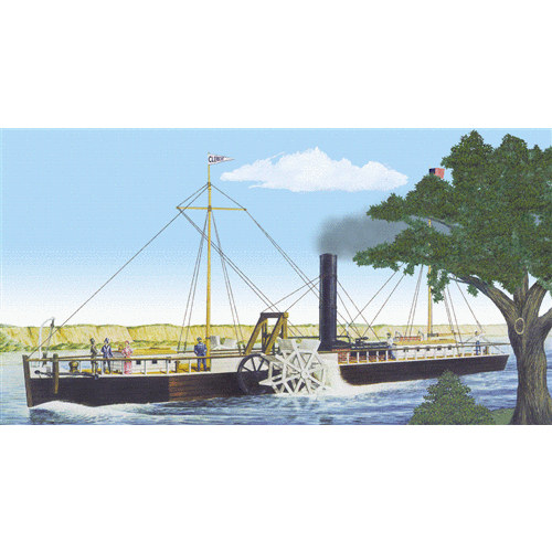 Lindberg Fulton's Clermont Paddle Wheel Steamship 1:96 Scale Model Kit