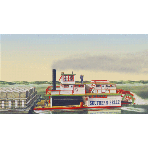 Lindberg Fulton's Clermont Paddle Wheel Steamship 1/96 Scale Model Kit