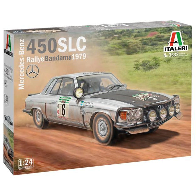 Italeri 1/24 Mercedes-Benz 450SLC Rallye Bandama 1979