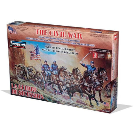 Lindberg Horse Drawn Field Artillery Union 1/16 Scale Model Kit