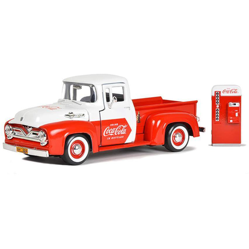 Motor City Classics 1:24 1955-Ford-F-100-Pickup-with-Vending-Machine-Accessory