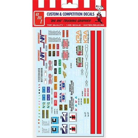 AMT Big Rig Trucking Graphics Decals 1:25 Scale