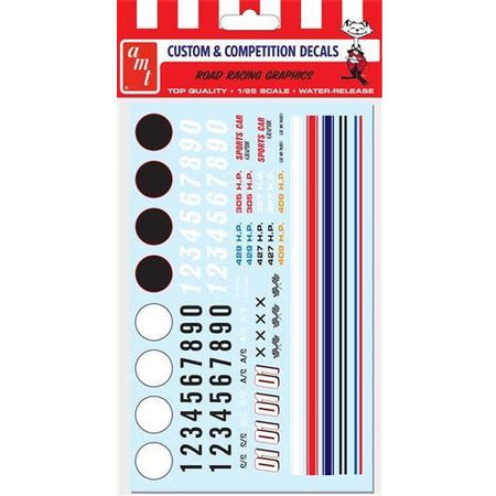 AMT Road Racing Graphics Decals 1:25 Scale