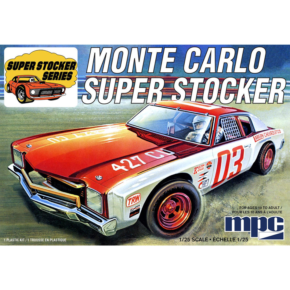 MPC 1971 Chevy Monte Carlo Super Stocker 1:25 Scale Model Kit