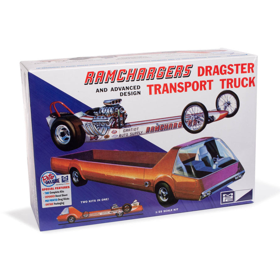 MPC Ramchargers Dragster & Transporter Truck 1:25 Scale Model Kit