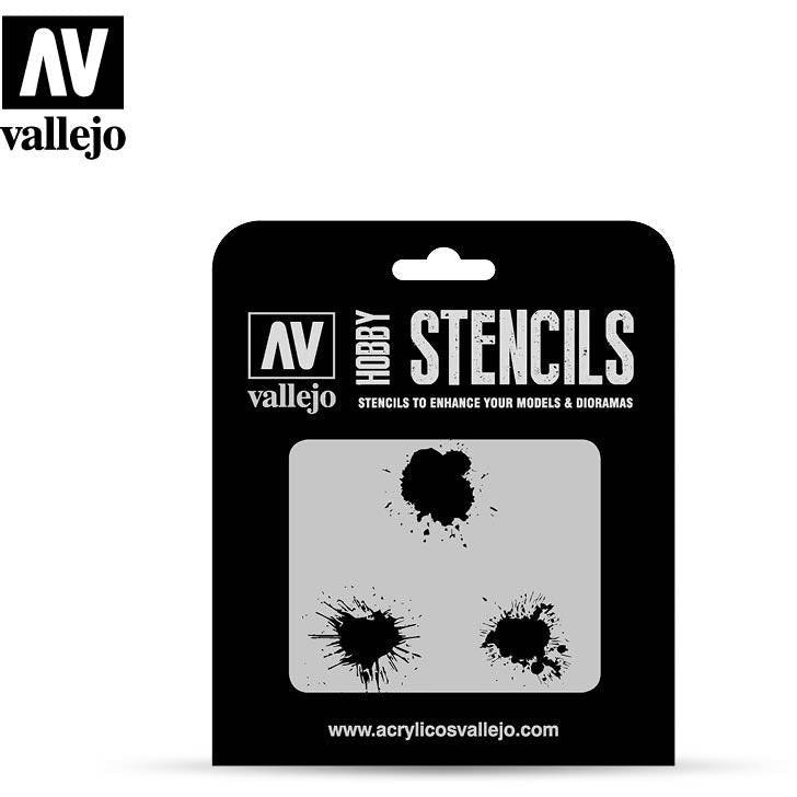 Vallejo Stencils - Paint Stains Scale 1/35