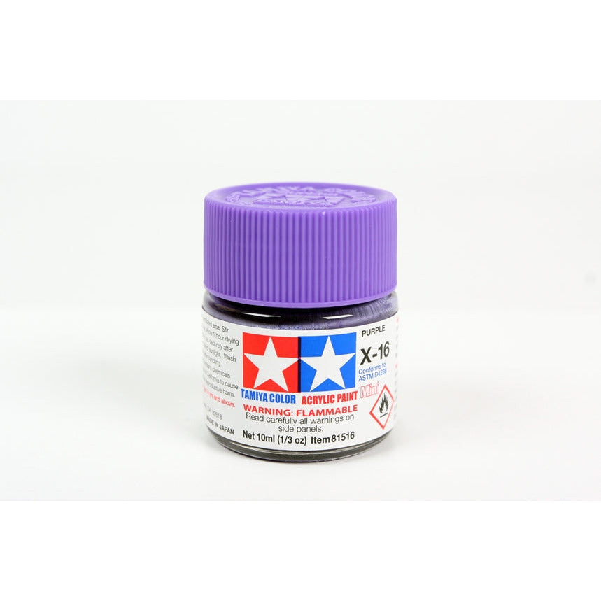 Tamiya Acrylic Mini X16, Purple 10ml Bottle