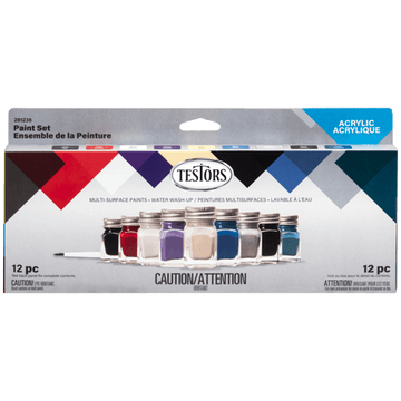 Testors Acrylic 9 Piece Paint Set, Auto/Truck