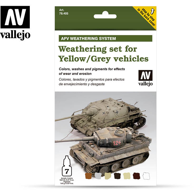 Vallejo AFV - Weathering for Yellow/Grey vehicles 78405