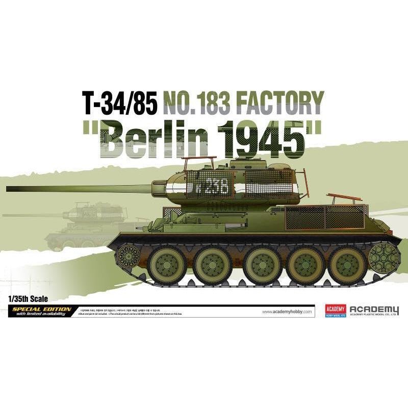 Academy 1/35 T-34/85 No.183 Factory "Berlin 1945"-Academy-ModelCars.com