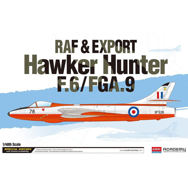 Academy 1/48 12312 Raf & Export Hawker Hunter F.6/Fga.9 - Academy - ModelCars.com