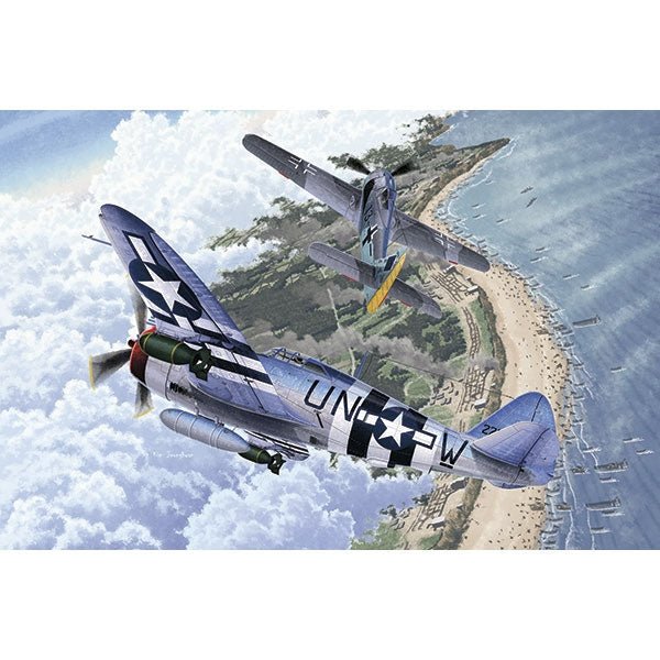 Academy 1/72 12513 P-47D & Fw190A-8 (2 In 1) - 70Th Anniversary Of Normandy Invasion-Academy-ModelCars.com