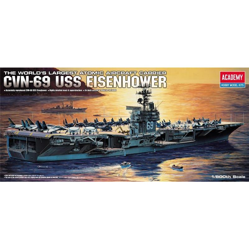 Academy 1/800 USS CVN - 69 Eisenhower - Academy - ModelCars.com