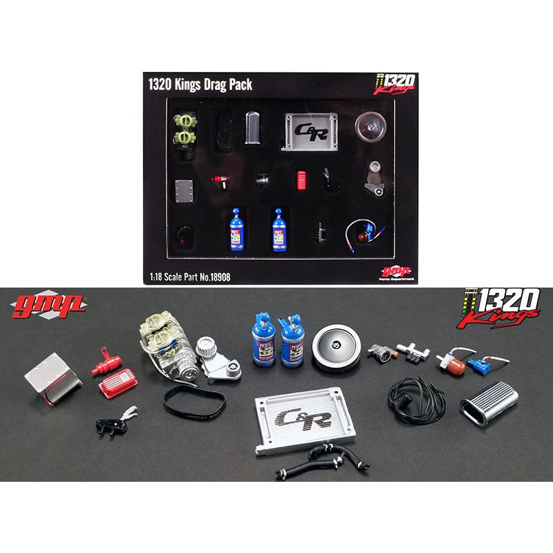 Accessory Pack 19 piece Set for "1969 Chevrolet Camaro 1320 Drag Kings" 1/18 Diecast Replica by GMP-GMP-ModelCars.com