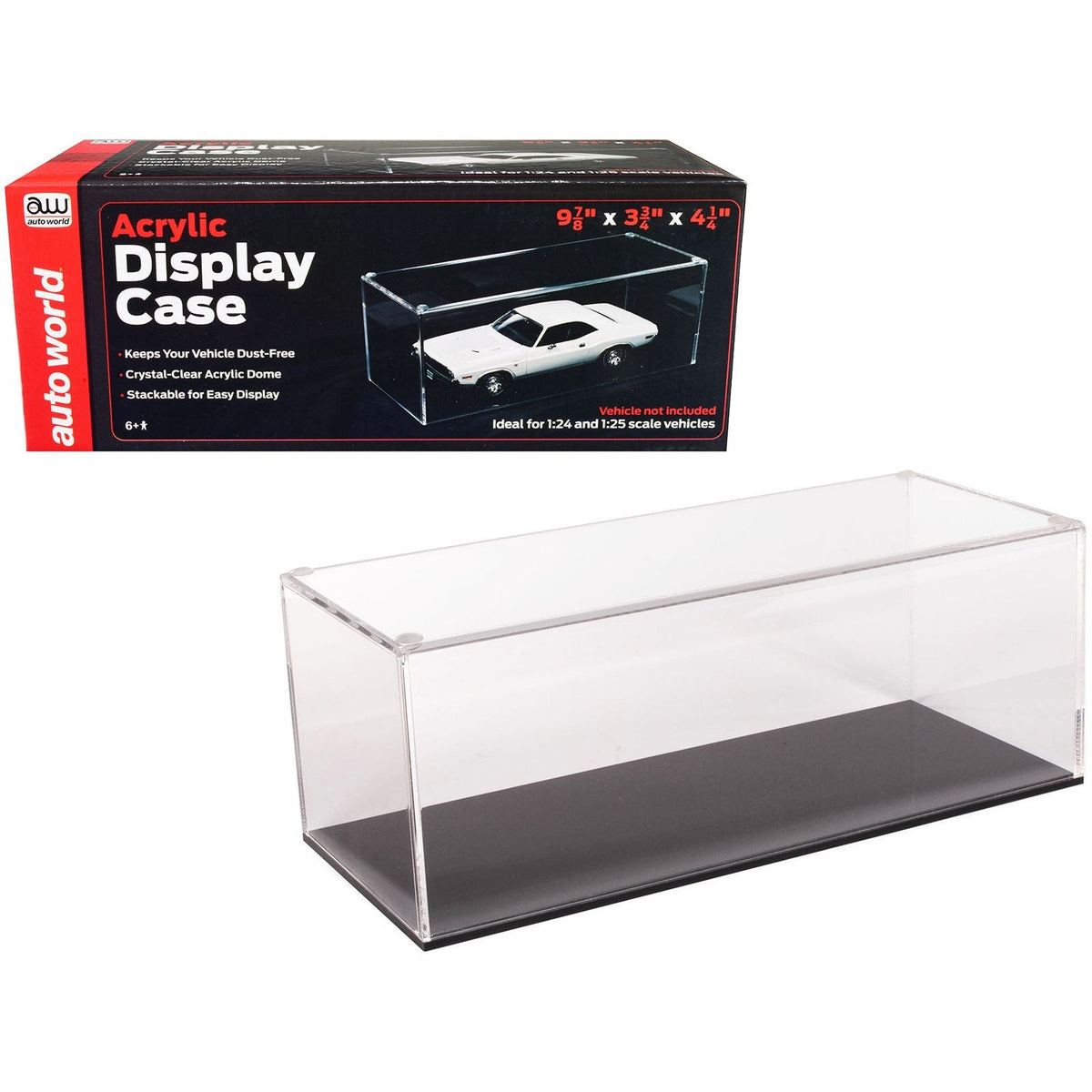 Acrylic Collectible Display Show Case for 1/24 - 1/25 Scale Model Cars by Auto World - Autoworld - ModelCars.com