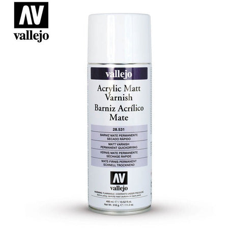 Acrylic Matt Spray Varnish, for quick and easy protection, by Vallejo. - Vallejo - ModelCars.com