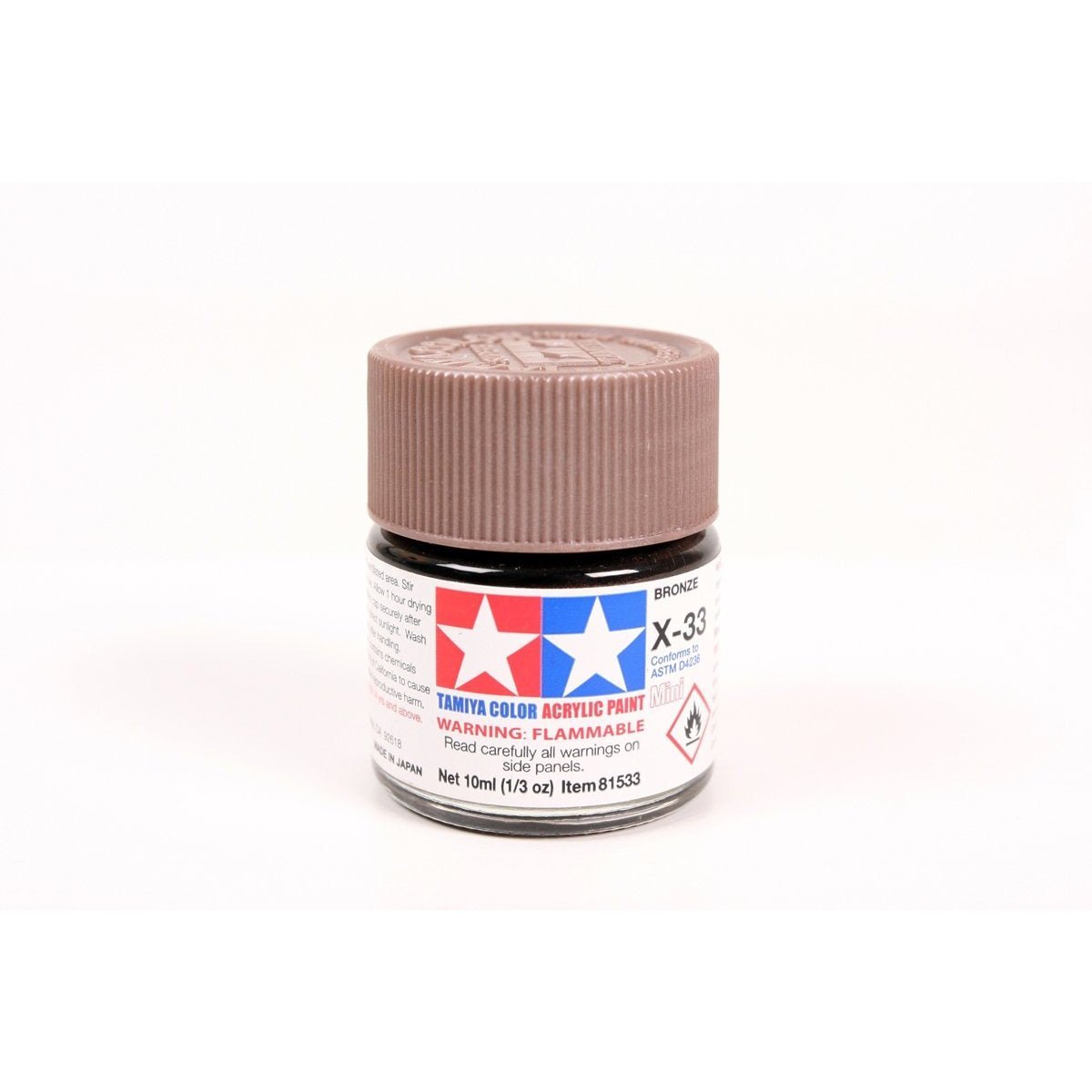 Acrylic Mini X-33 Bronze 10Ml Bottle / Tamiya USA-Tamiya-ModelCars.com