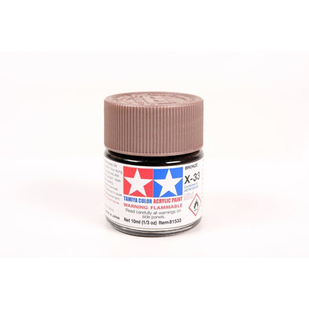 Acrylic Mini X-33 Bronze 10Ml Bottle / Tamiya USA-Tamiya-ModelCars.com