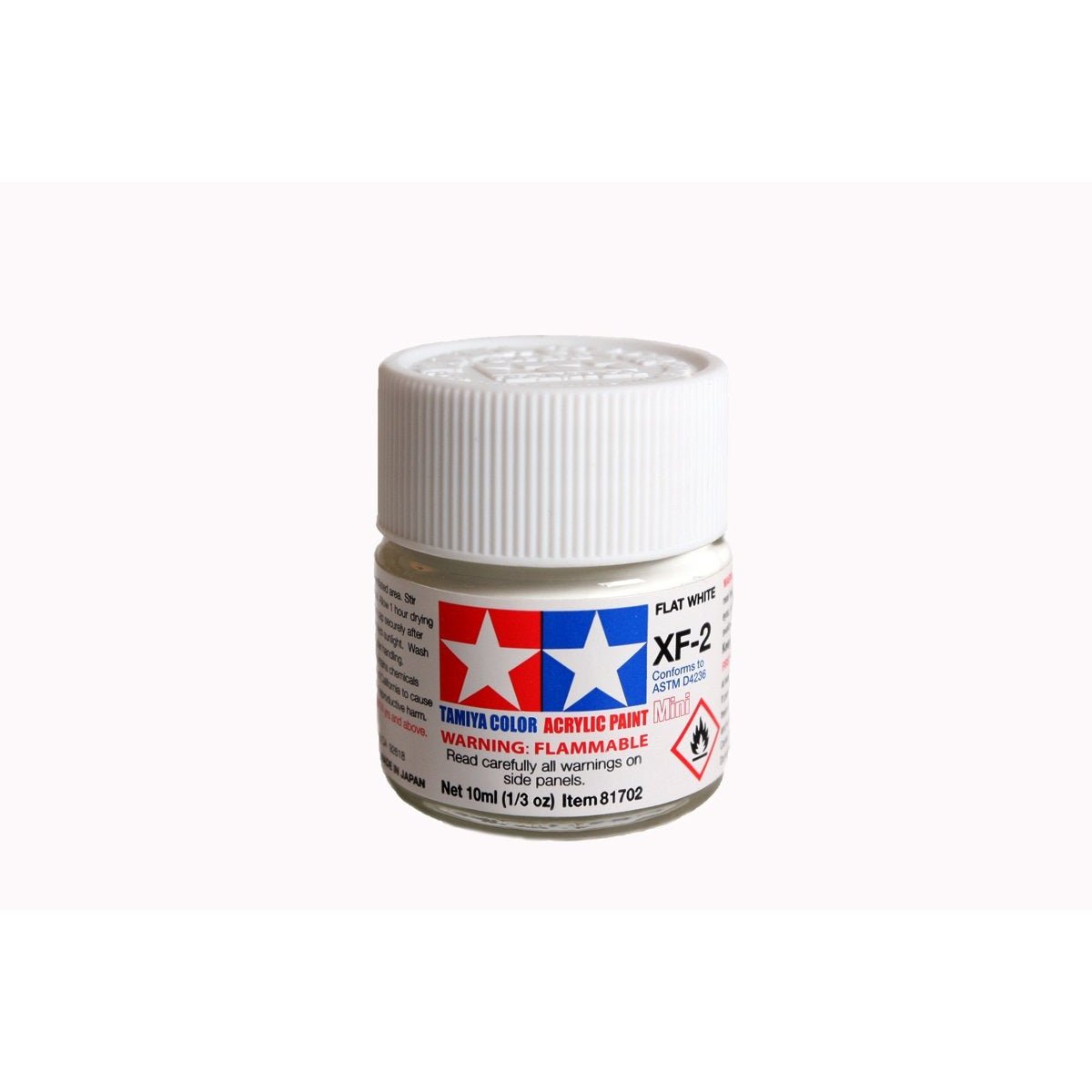 Acrylic Mini Xf - 2 Flat White 10Ml Bottle / Tamiya USA - Tamiya - ModelCars.com