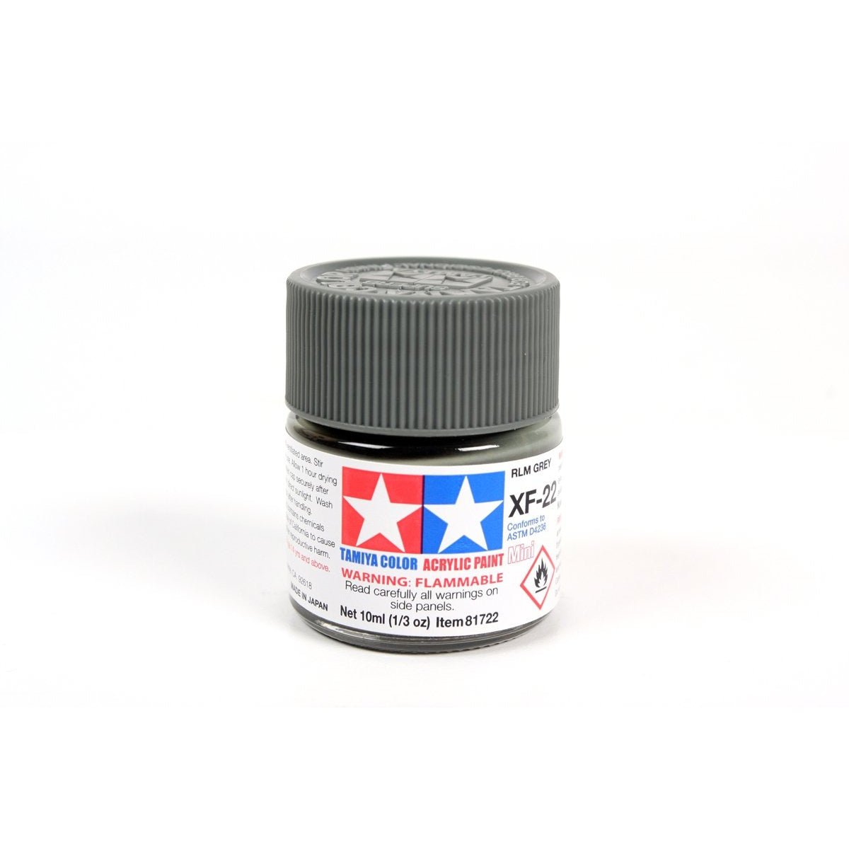 Acrylic Mini Xf - 22 Rlm Gray 10Ml Bottle / Tamiya USA - Tamiya - ModelCars.com