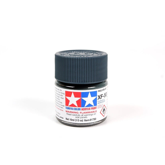 Acrylic Mini Xf-50 Field Blue 10Ml Bottle / Tamiya USA-Tamiya-ModelCars.com