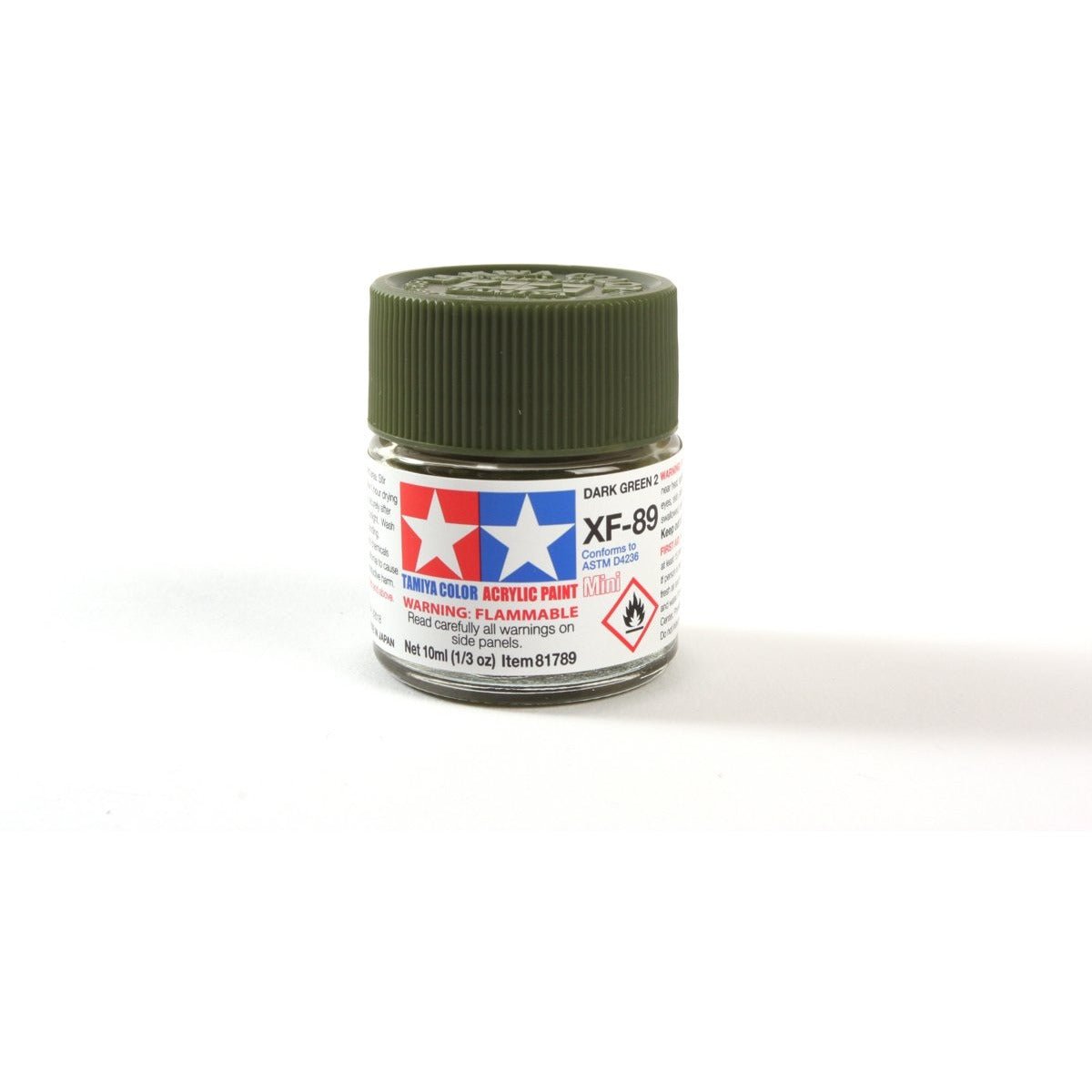 Acrylic Mini Xf - 89 Dk Green 2 10Ml Bottle / Tamiya USA - Tamiya - ModelCars.com
