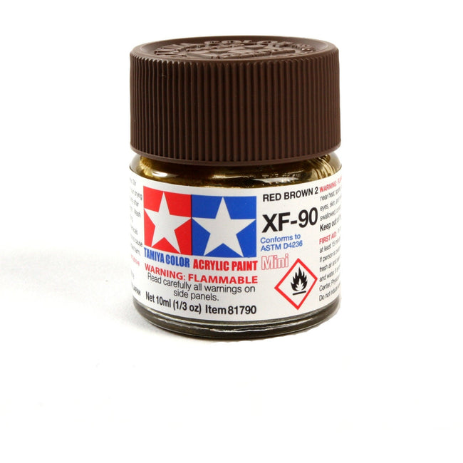Acrylic Mini Xf - 90 Red Brown 2 10Ml Bottle / Tamiya USA - Tamiya - ModelCars.com