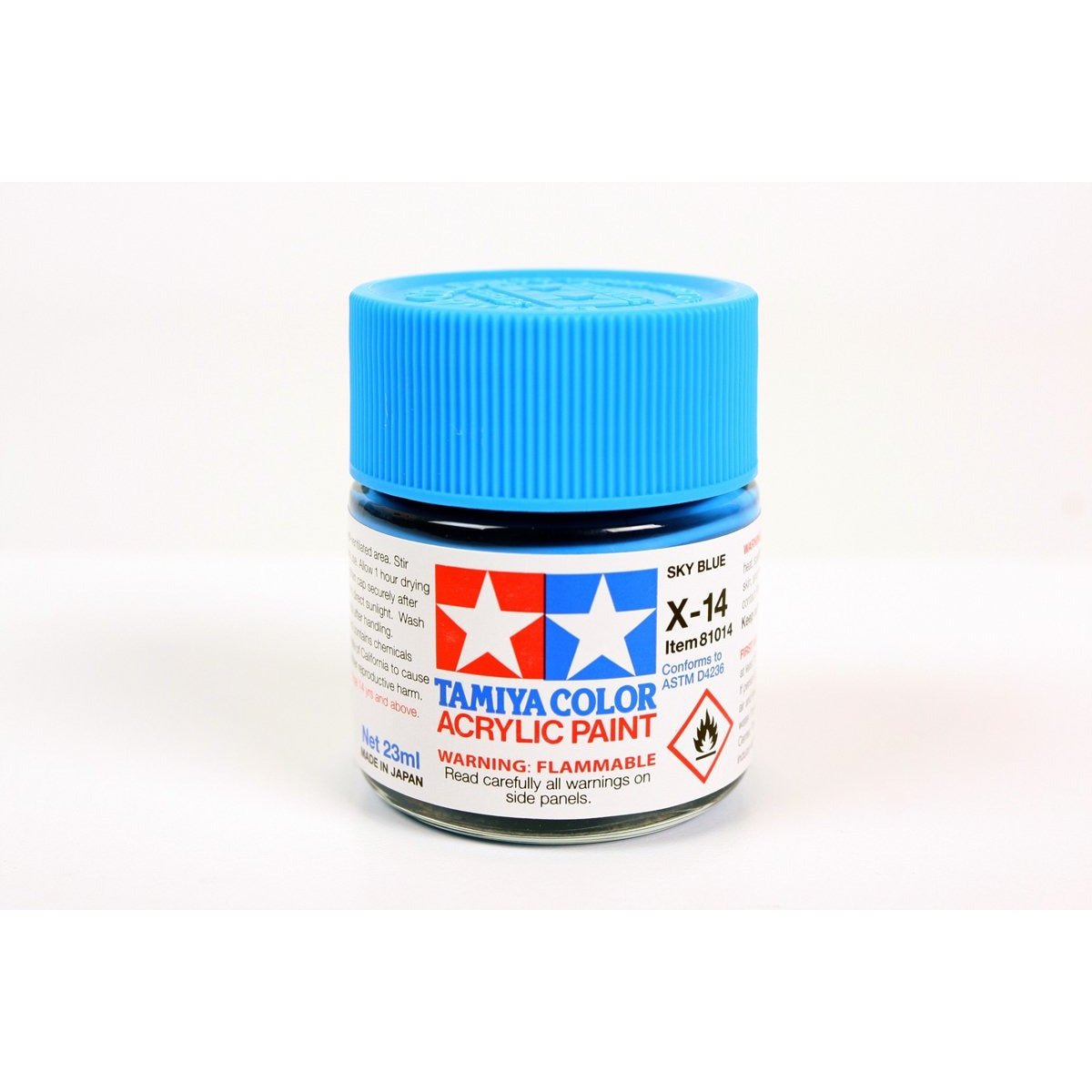 Acrylic X - 14 Sky Blue 23Ml Bottle / Tamiya USA - Tamiya - ModelCars.com