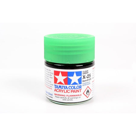 Acrylic X - 25 Clear Green 23Ml Bottle / Tamiya USA - Tamiya - ModelCars.com
