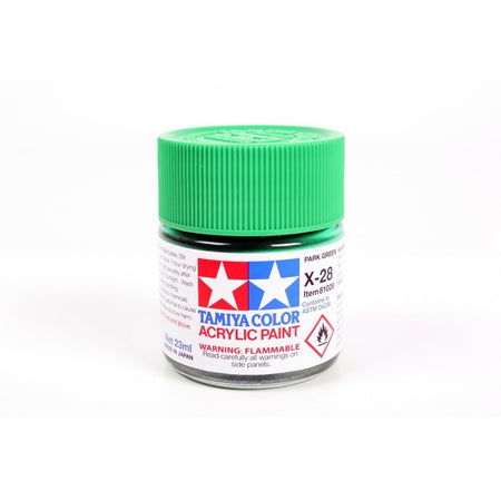 Acrylic X-28 Park Green 23Ml Bottle / Tamiya USA-Tamiya-ModelCars.com
