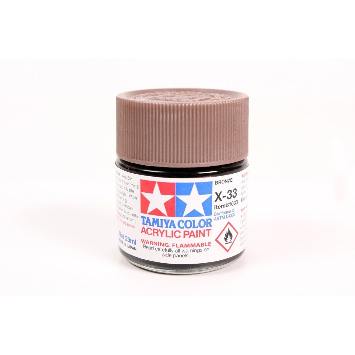 Acrylic X - 33 Bronze 23Ml Bottle / Tamiya USA - Tamiya - ModelCars.com