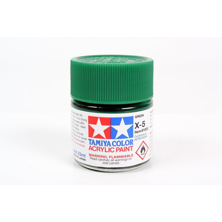 Acrylic X-5 Green 23Ml Bottle / Tamiya USA-Tamiya-ModelCars.com