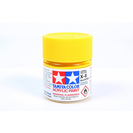 Acrylic X - 8 Lemon Yellow 23Ml Bottle / Tamiya USA - Tamiya - ModelCars.com