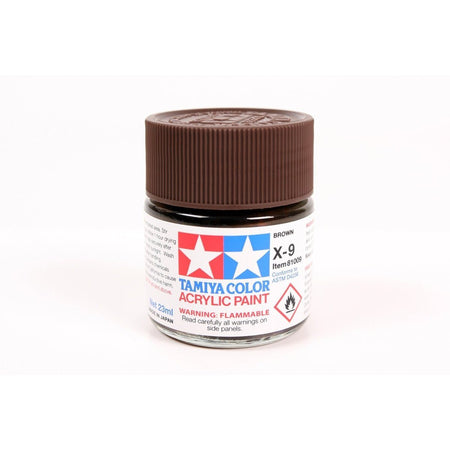 Acrylic X-9 Brown 23Ml Bottle / Tamiya USA-Tamiya-ModelCars.com