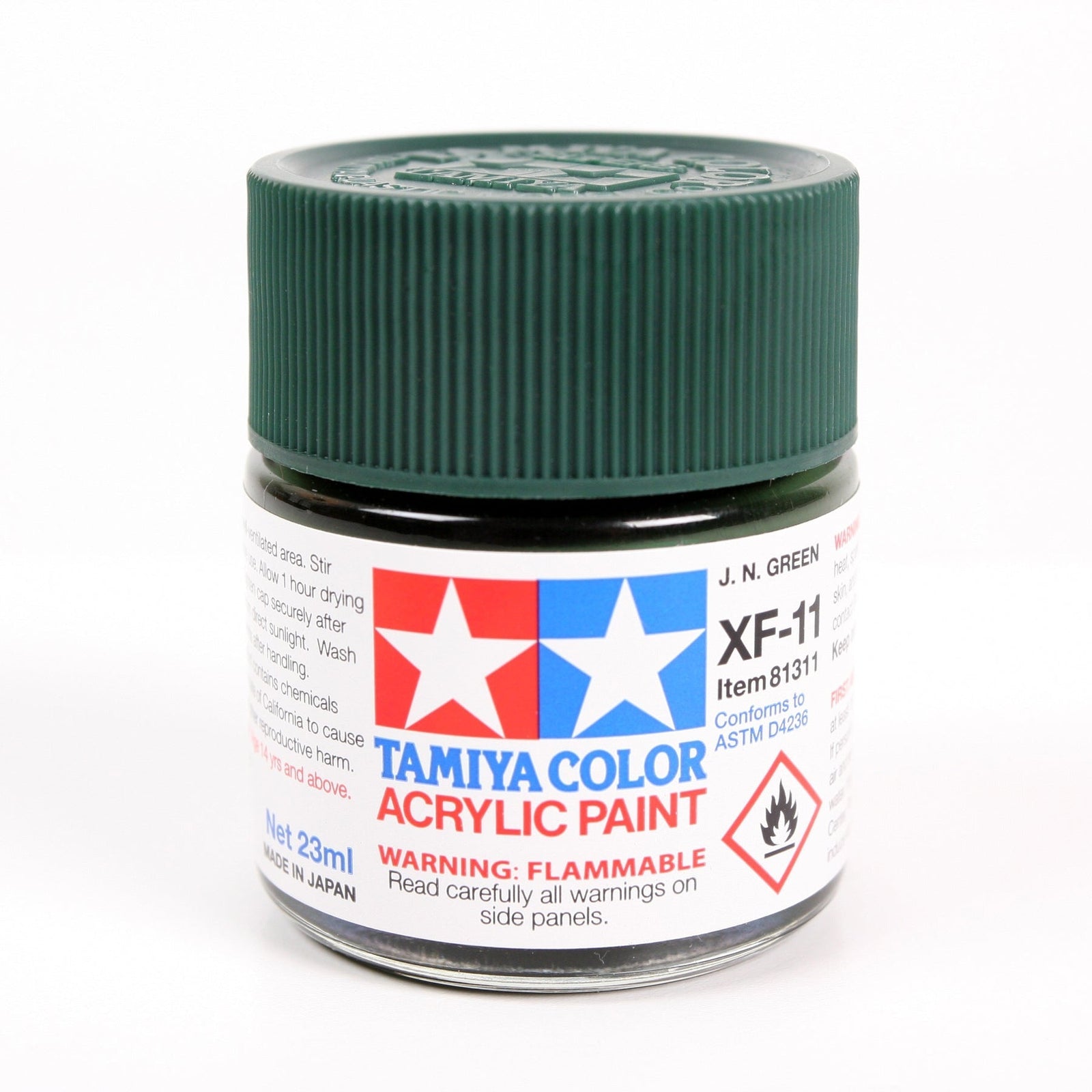 Acrylic Xf - 11 J.N. Green 23Ml Bottle / Tamiya USA - Tamiya - ModelCars.com