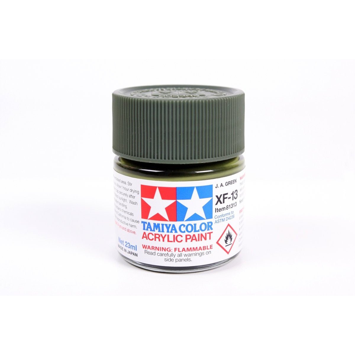 Acrylic Xf - 13 J.A. Green 23Ml Bottle / Tamiya USA - Tamiya - ModelCars.com