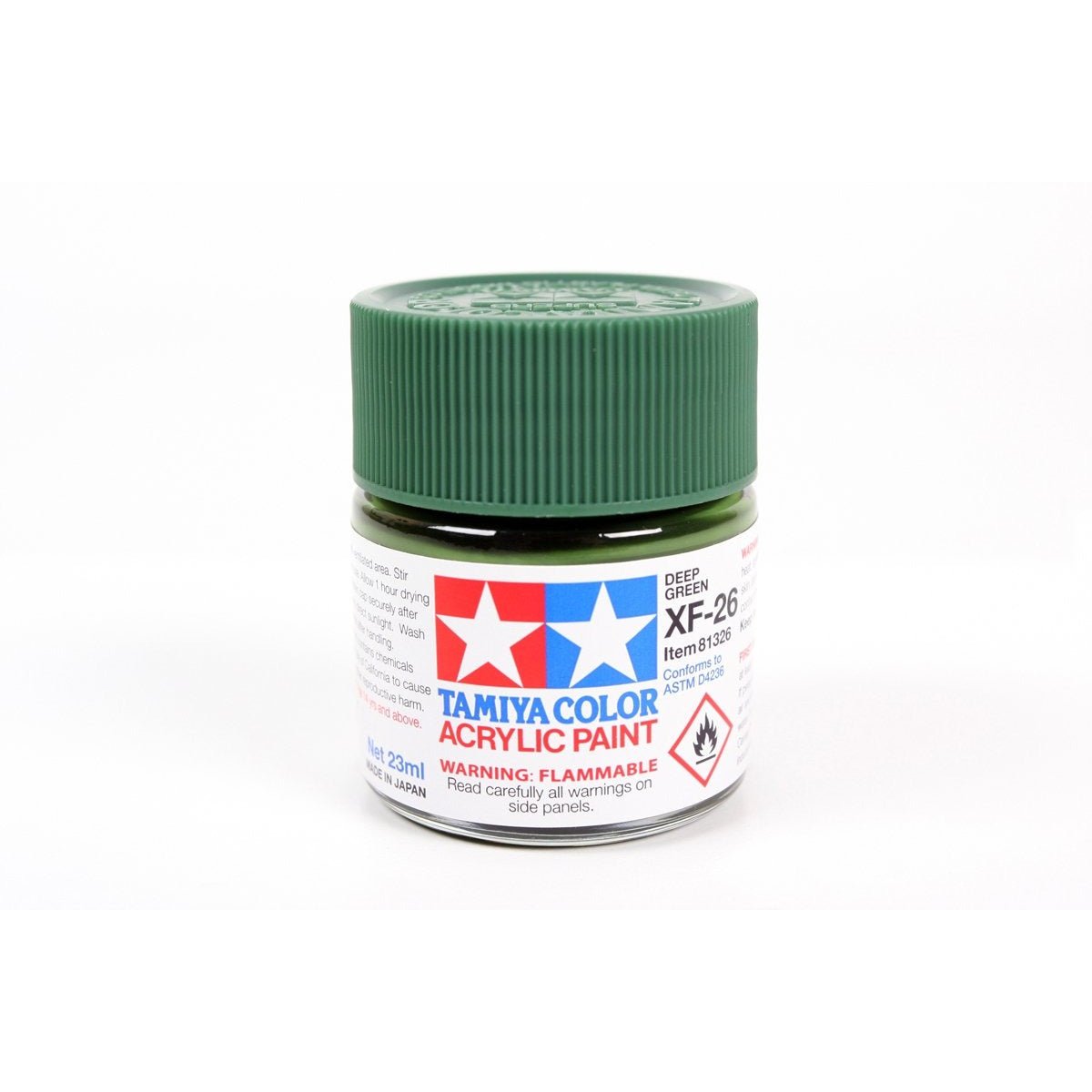 Acrylic Xf - 26 Deep Green 23Ml Bottle / Tamiya USA - Tamiya - ModelCars.com