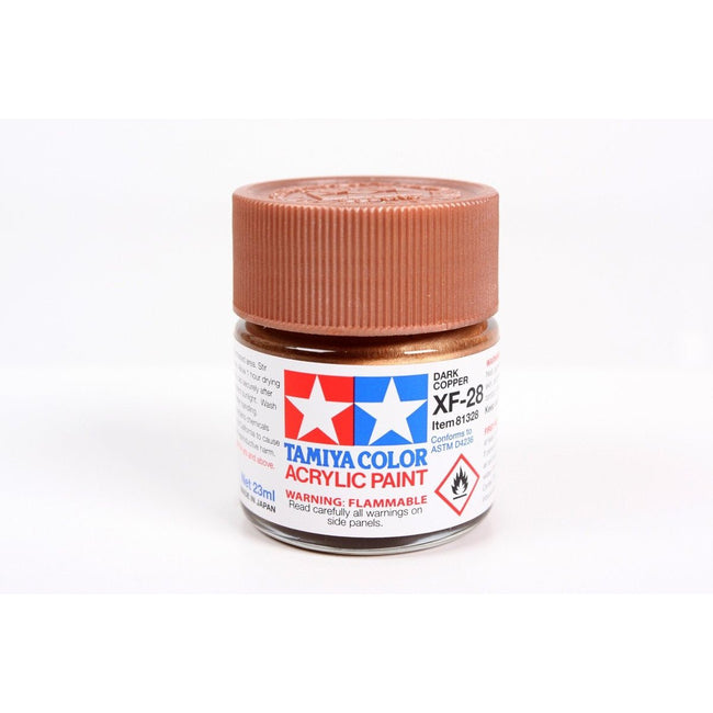 Acrylic Xf - 28 Dark Copper 23Ml Bottle / Tamiya USA - Tamiya - ModelCars.com