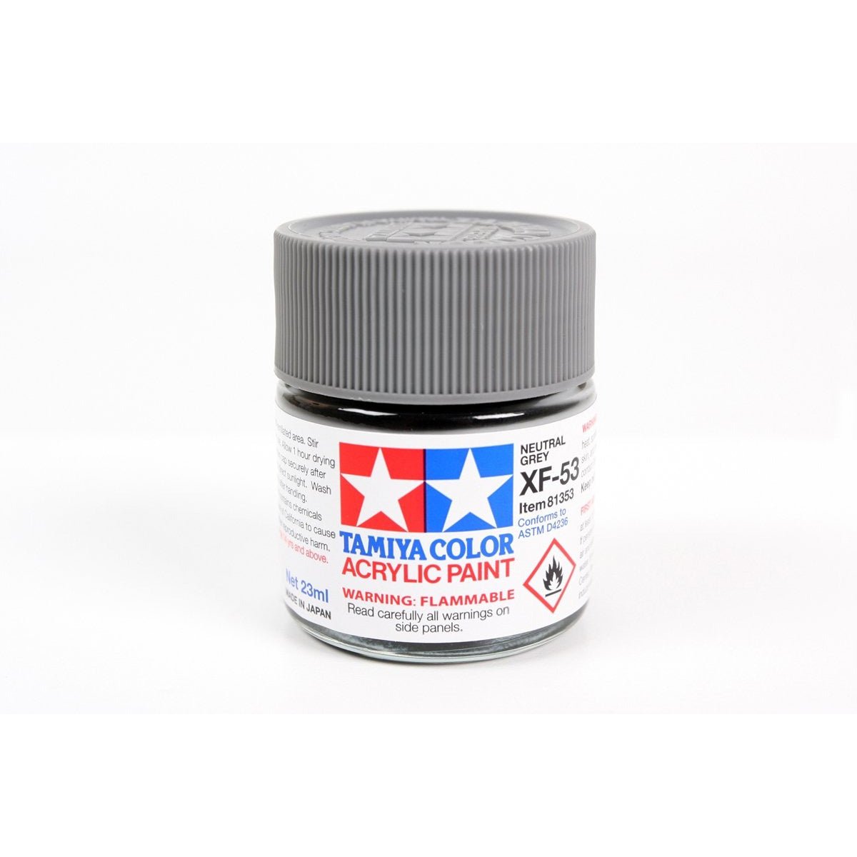 Acrylic Xf - 53 Neutral Gray 23Ml Bottle / Tamiya USA - Tamiya - ModelCars.com