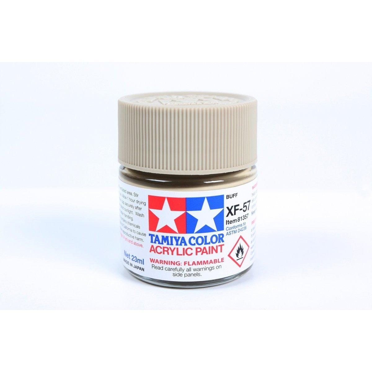 Acrylic Xf-57 Buff 23Ml Bottle / Tamiya USA-Tamiya-ModelCars.com