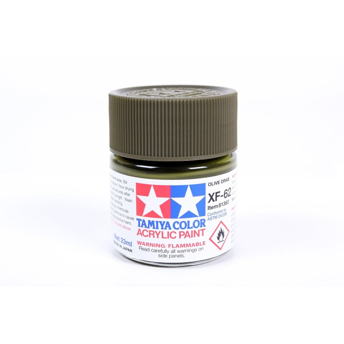 Acrylic Xf - 62 Olive Drab 23Ml Bottle / Tamiya USA - Tamiya - ModelCars.com