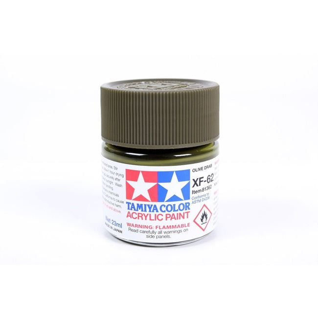 Acrylic Xf-62 Olive Drab 23Ml Bottle / Tamiya USA-Tamiya-ModelCars.com