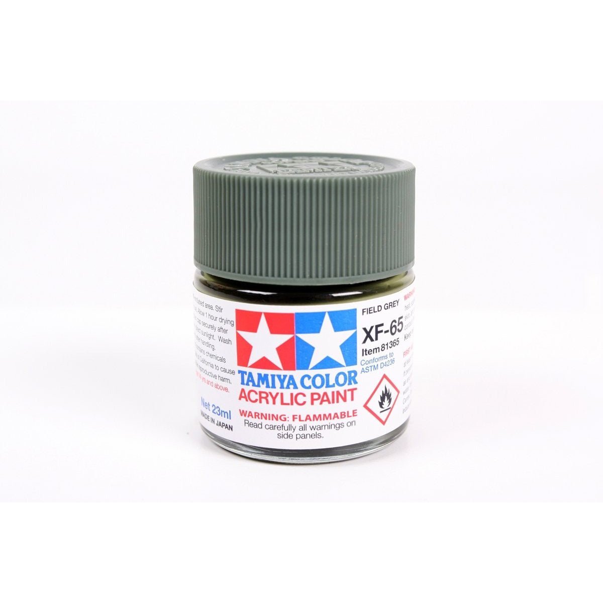 Acrylic Xf-65 Field Gray 23Ml Bottle / Tamiya USA-Tamiya-ModelCars.com