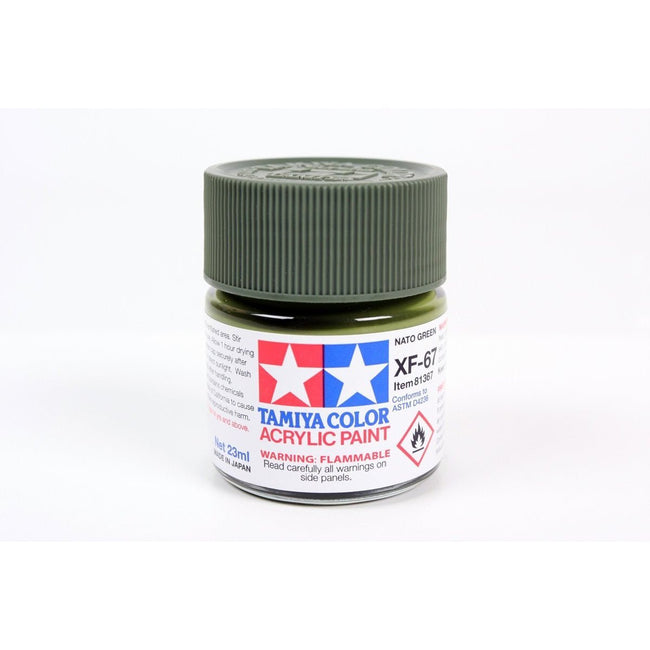Acrylic Xf-67 Nato Green 23Ml Bottle / Tamiya USA-Tamiya-ModelCars.com